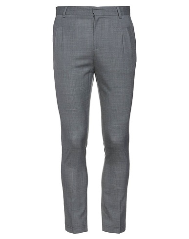 DANIELE ALESSANDRINI Casual pants Grey 55% Wool, 41% Polyester, 4% Elastane