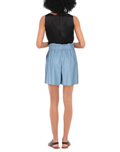 Soallure Woman Shorts & Bermuda Shorts Sky Blue Size 8 Polyurethane In Blue