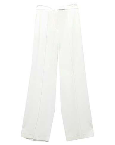 SIMONA CORSELLINI Casual trouser White 78% Acetate, 22% Viscose