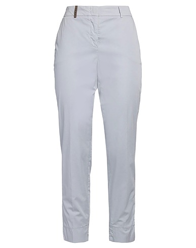 PESERICO Casual trouser Light grey 97% Cotton, 3% Elastane