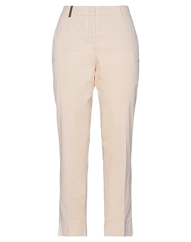 PESERICO Casual pants Ivory 97% Cotton, 3% Elastane