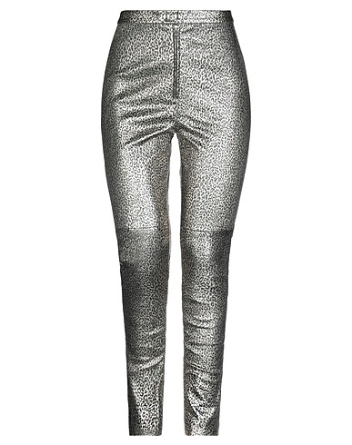 ISABEL MARANT Casual trouser Platinum 100% Lambskin
