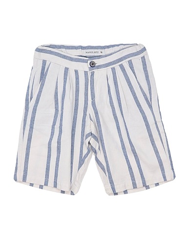 MANUEL RITZ Shorts & Bermuda Azure 73% Cotton, 22% Linen, 5% Polyester