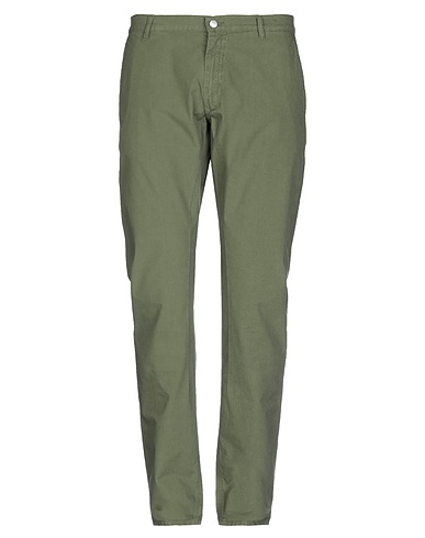 DANIELE ALESSANDRINI Casual trouser Military green 98% Cotton, 2% Elastane