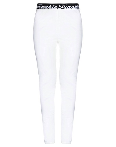 FRANKIE MORELLO Leggings White 69% Viscose, 25% Nylon, 6% Elastane