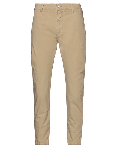 DANIELE ALESSANDRINI Casual trouser Beige 98% Cotton, 2% Elastane