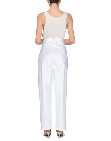 Merci .., Woman Pants White Size 8 Viscose, Rayon, Linen In White