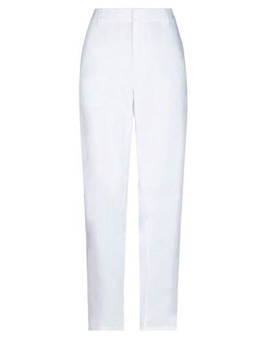 Merci .., Woman Pants White Size 6 Cotton, Elastane