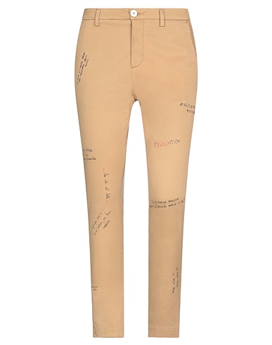 AGLINI Casual pants Camel 97% Cotton, 3% Elastane