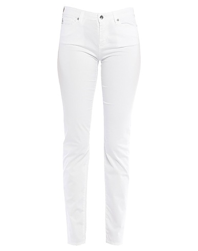 LOVE MOSCHINO Casual trouser White 97% Cotton, 3% Elastane