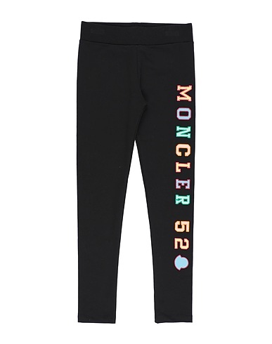 MONCLER Gym leggings Black 95% Cotton, 5% Elastane