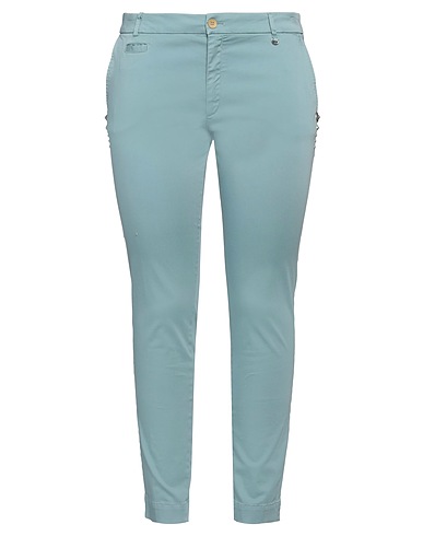 MASON'S Casual trouser Sky blue 86% Cotton, 10% Polyester, 4% Elastane