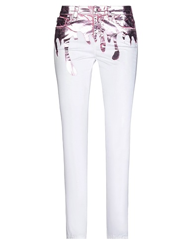 LOVE MOSCHINO Casual trouser White 97% Cotton, 3% Elastane