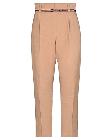BRUNELLO CUCINELLI Casual trouser Light brown 65% Linen, 34% Cotton, 1% Elastane