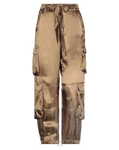 MANILA GRACE Casual trouser Military green 62% Acetate, 38% Viscose