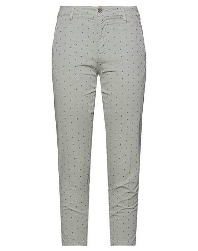 40WEFT Casual trouser Light grey 98% Cotton, 2% Elastane