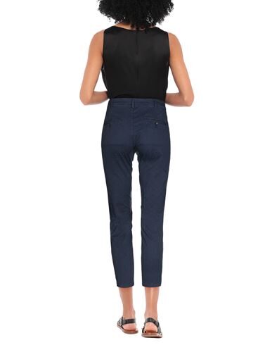 40weft Woman Pants Midnight Blue Size 4 Cotton, Elastane In Blue