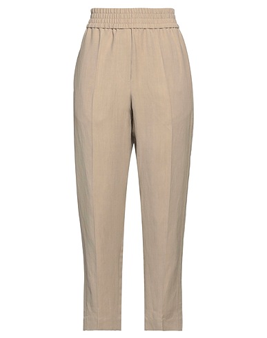 BRUNELLO CUCINELLI Casual pants Taupe 73% Viscose, 27% Linen