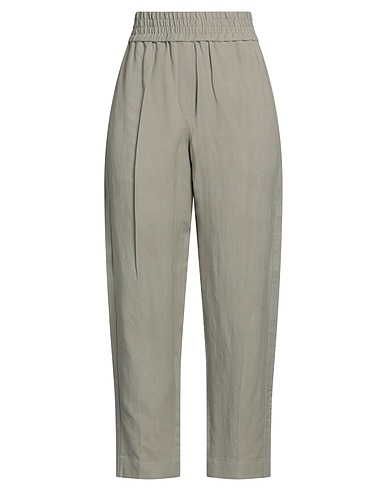 BRUNELLO CUCINELLI Casual trouser Light grey 73% Viscose, 27% Linen
