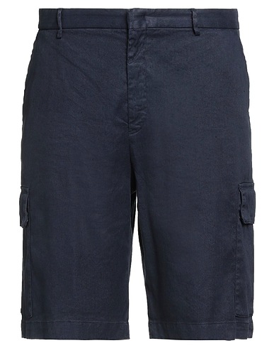 EMPORIO ARMANI Shorts & Bermuda Dark purple 65% Linen, 34% Cotton, 1% Elastane