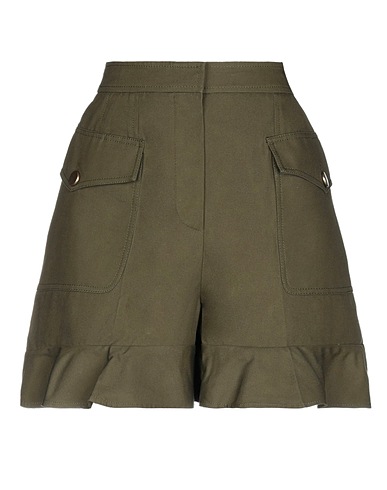 MCQUEEN Shorts & Bermuda Military green 100% Cotton