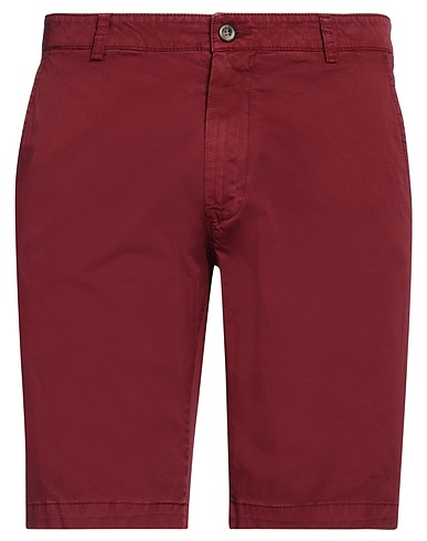 ORIGINAL VINTAGE STYLE Shorts & Bermuda Burgundy 98% Cotton, 2% Elastane