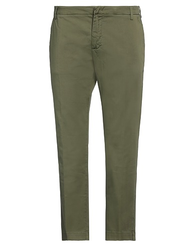 ENTRE AMIS Casual trouser Military green 98% Cotton, 2% Elastane