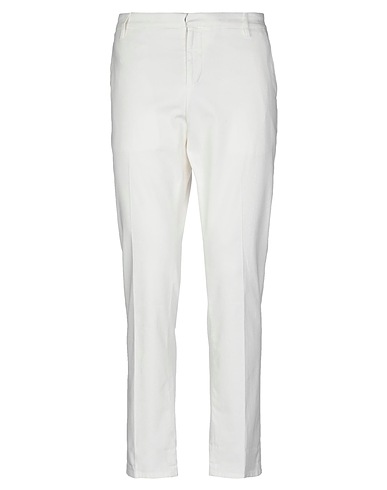 DONDUP Casual trouser White 97% Cotton, 3% Elastane