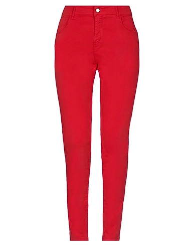 RELISH Casual trouser Red 97% Cotton, 3% Elastane