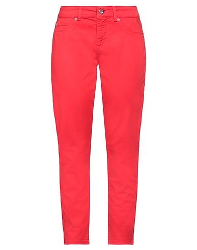 DENNY ROSE Casual trouser Red 98% Cotton, 2% Elastane