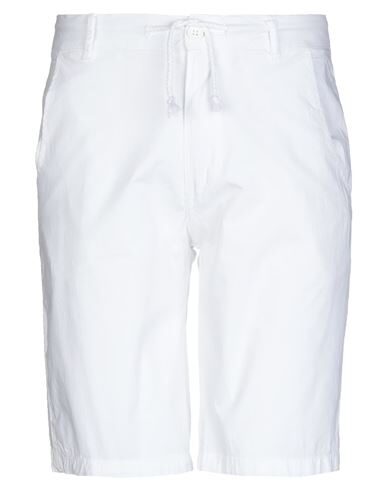 Alpha Studio Man Shorts & Bermuda Shorts White Size 30 Cotton, Elastane