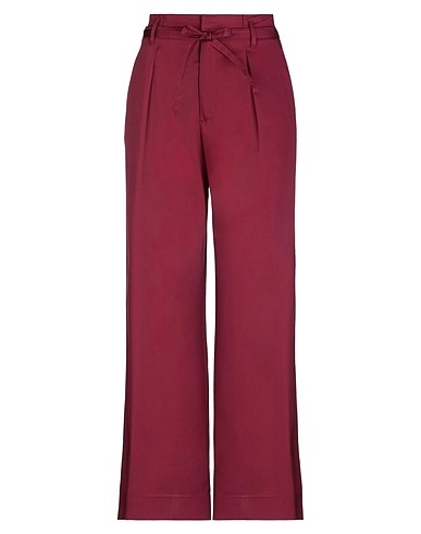 FORTE_FORTE Casual trouser Burgundy 100% Cotton