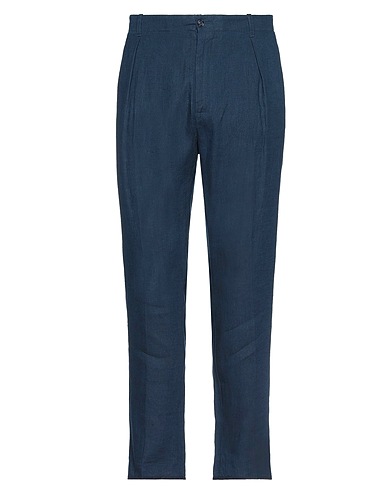 DANIELE ALESSANDRINI Pantalone Blu notte 100% Lino