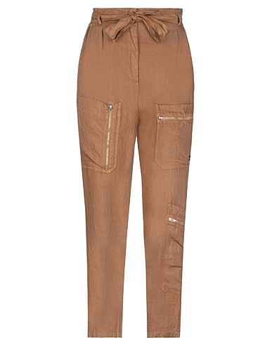 EMMA & GAIA Casual trouser Brown 100% Linen