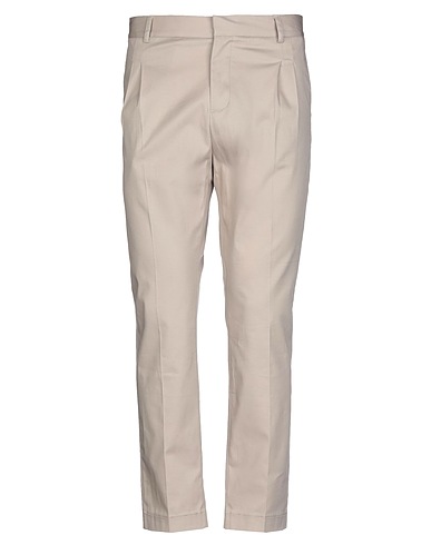 GREY DANIELE ALESSANDRINI Casual pants Beige 97% Cotton, 3% Elastane