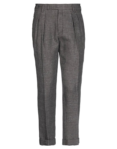 MICHAEL COAL Pantalone Testa di moro 56% Lana, 44% Lino