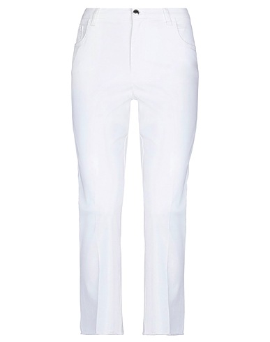 RE_HASH Casual trouser White 97% Cotton, 3% Elastane