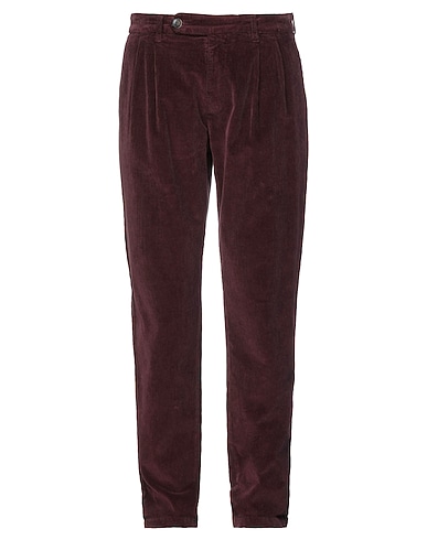 ELEVENTY Casual pants Burgundy 98% Cotton, 2% Polyamide