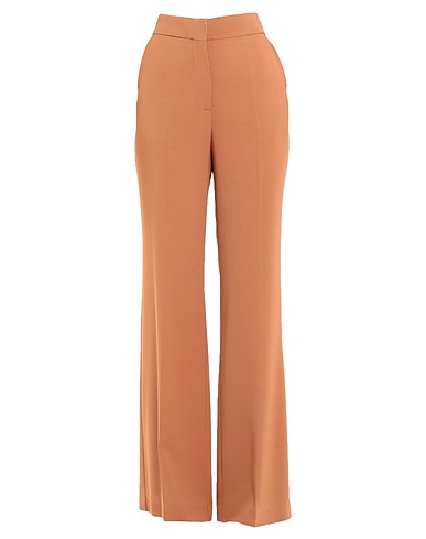SIMONA CORSELLINI Casual trouser Tan 96% Viscose, 4% Elastane