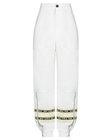 GAëLLE Paris Casual trouser White 100% Cotton