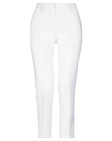 SIMONA CORSELLINI Casual pants White 96% Viscose, 4% Elastane
