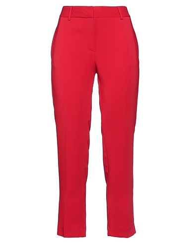 SIMONA CORSELLINI Casual pants Red 96% Viscose, 4% Elastane