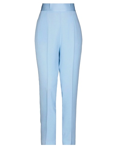 SIMONA CORSELLINI Casual trouser Sky blue 78% Acetate, 22% Viscose