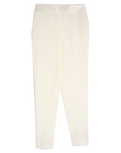 SIMONA CORSELLINI Casual trouser White 78% Acetate, 22% Viscose