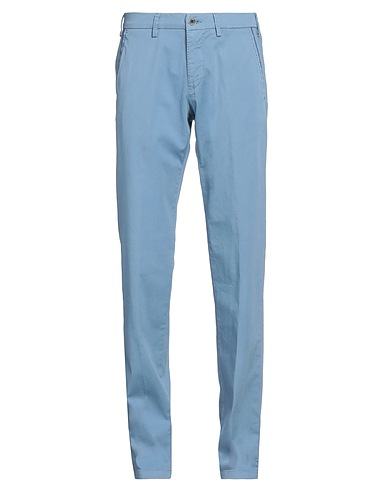 MASON'S Casual trouser Pastel blue 98% Cotton, 2% Elastane