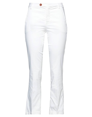 BONHEUR Casual pants White 97% Cotton, 3% Elastane