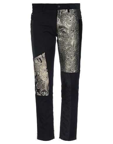 DOLCE&GABBANA 5-pocket Black 50% Cotton, 33% Synthetic fibers, 10% Elastane, 7% Silk