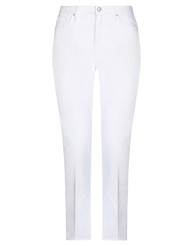 DON THE FULLER Casual trouser White 97% Cotton, 3% Elastane