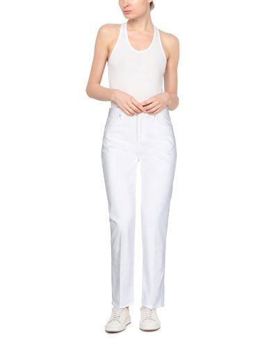 Shop Don The Fuller Woman Pants White Size 32 Cotton, Elastane