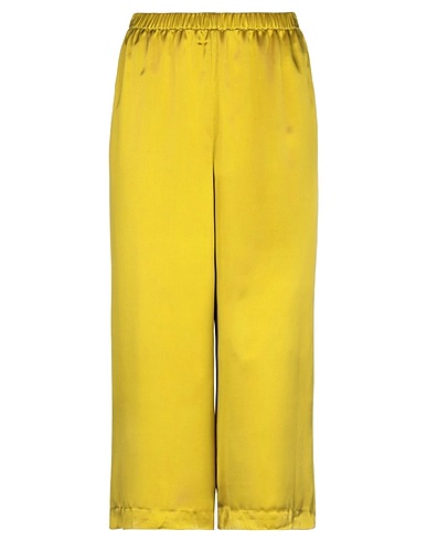 THEORY Casual pants Lime green 100% Silk